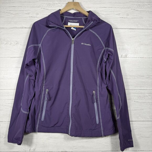 Columbia Womens size Large Purple Omni Shield Softshell Jacket - Picture 1 of 4